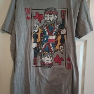 Gray Willie Nelson Graphic T-Shirt